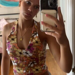 SO Floral Halter Top - Multicolor